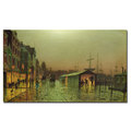 Trademark Fine Art John Grimshaw 'Liverpool Docks' Canvas Art, 18x32 BL0112-C1832GG